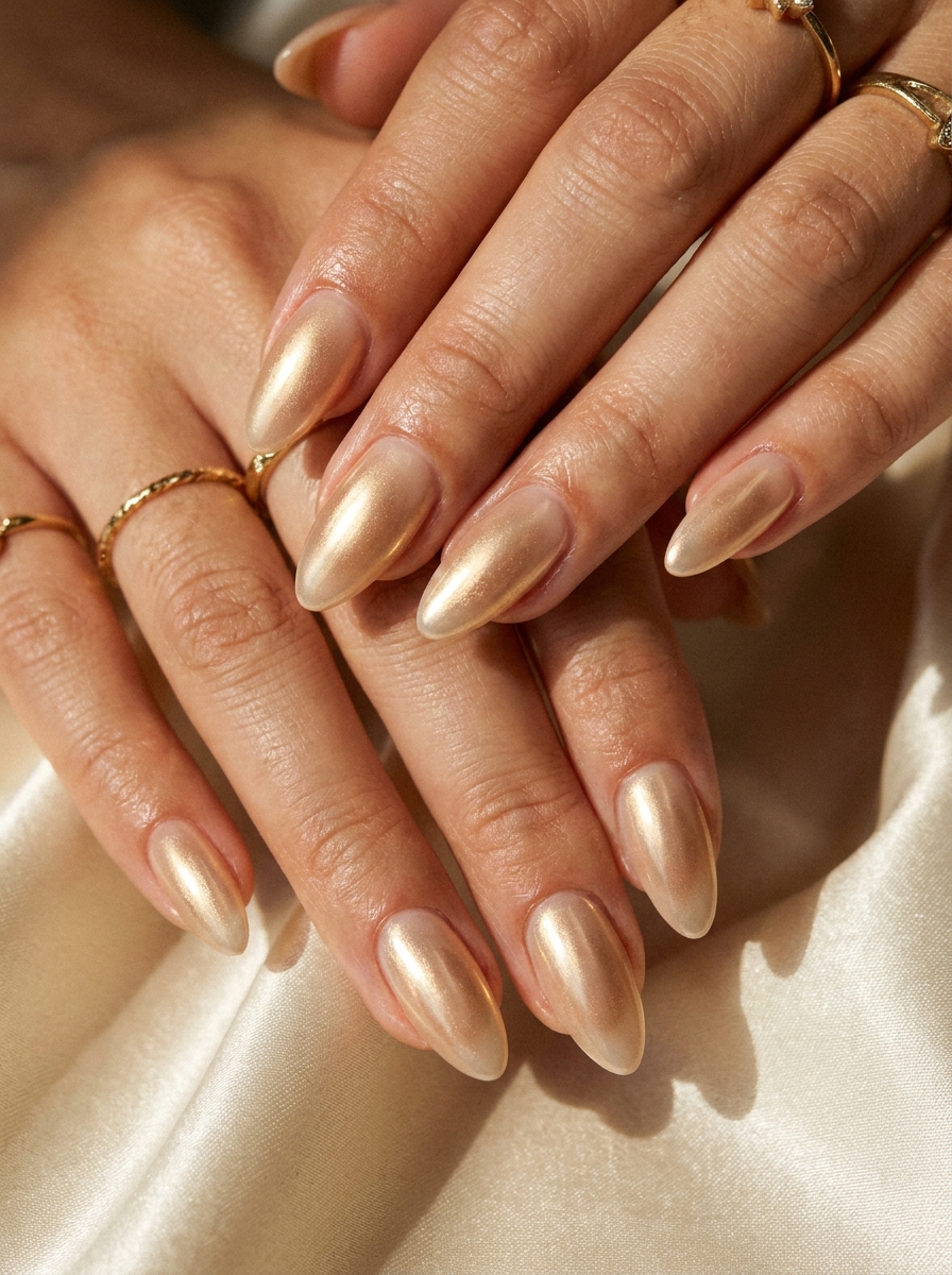 Gold Aura Nails